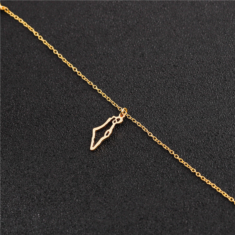 Palestine Hollow Charm Pendant Necklace