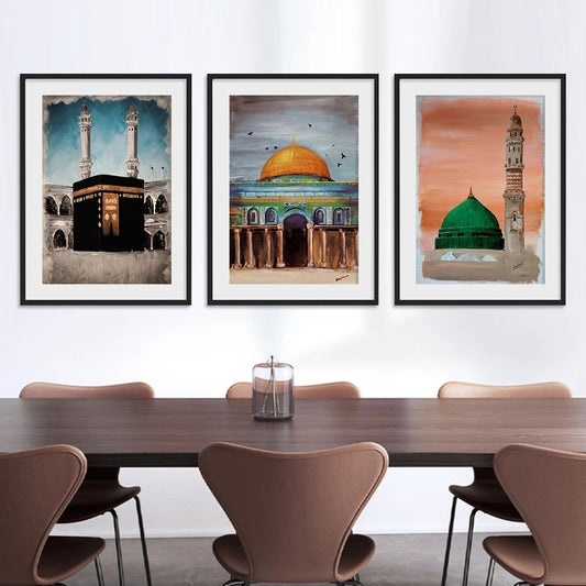 Art Abstract Arabic Mosque Holy Place Decorative Mural