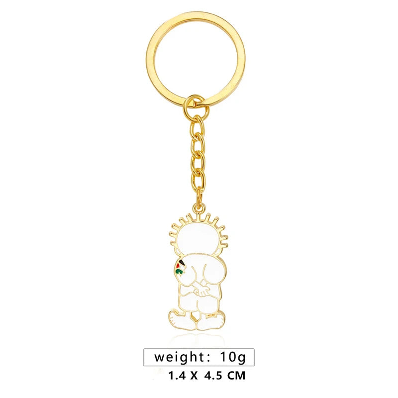 Handala Boy Stainless Steel Keychain