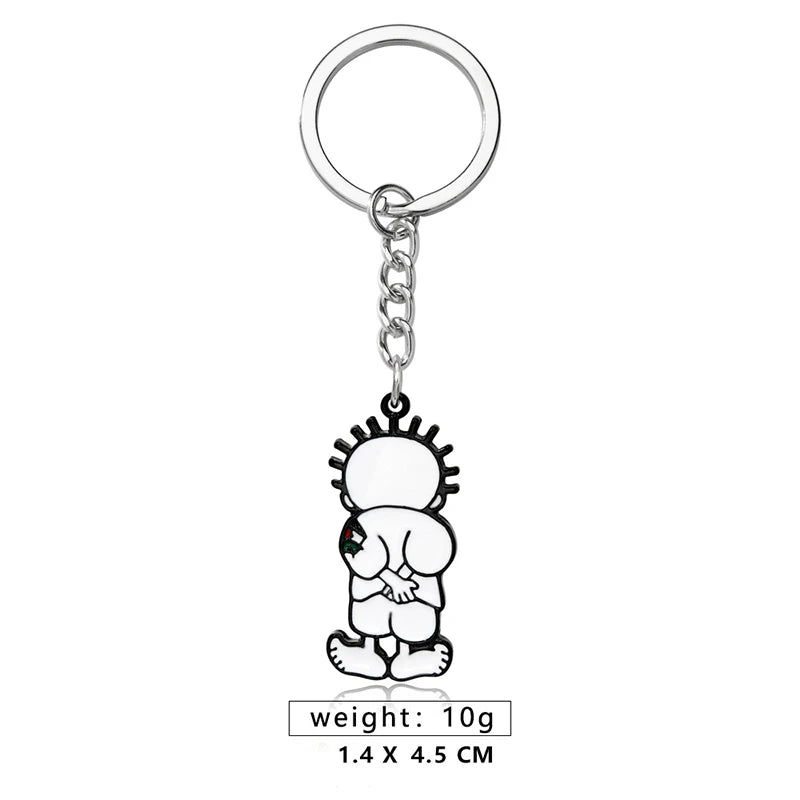 Handala Boy Stainless Steel Keychain