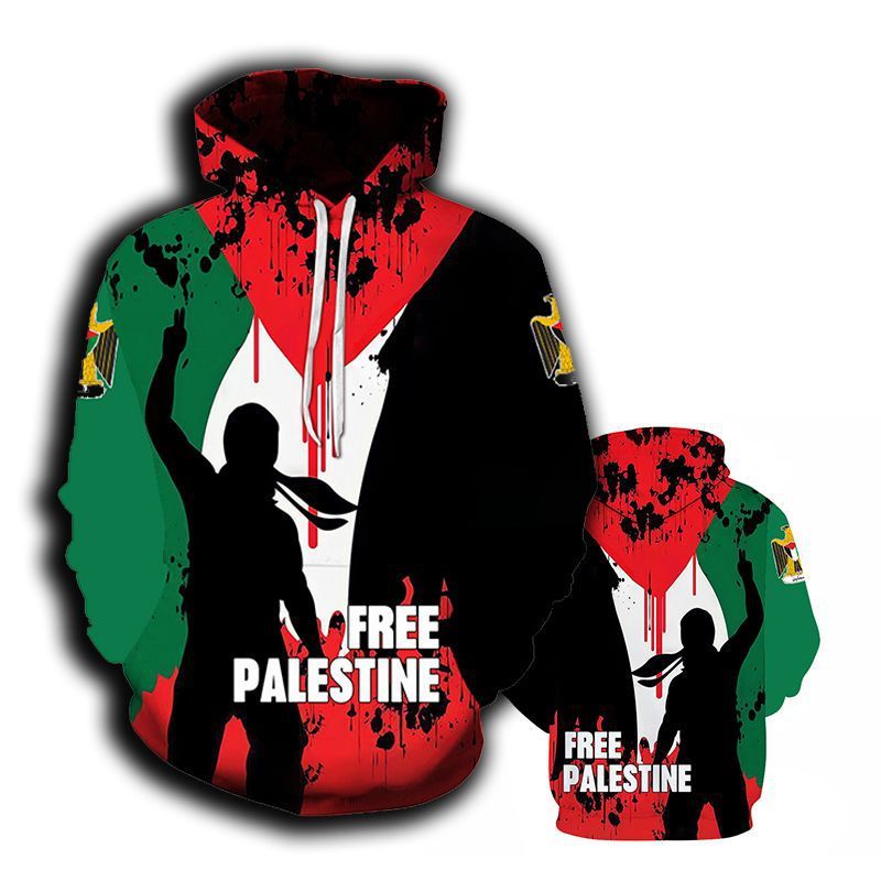Free Palestine 3D Digital Printed Hoodie