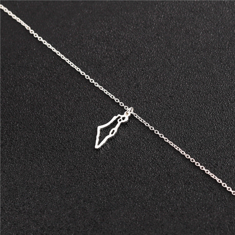 Palestine Hollow Charm Pendant Necklace