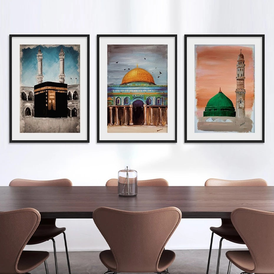 Art Abstract Arabic Mosque Holy Place Decorative Mural