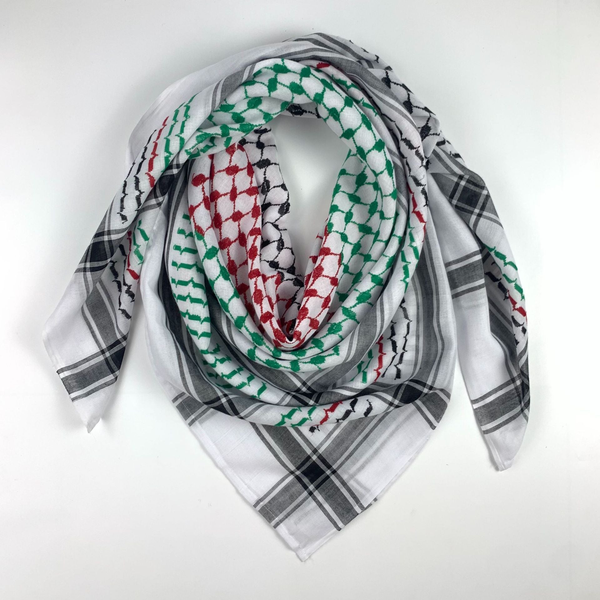 Keffiyeh Jacquard Square Scarf