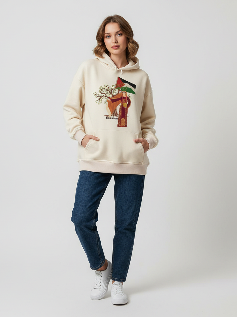 Palestine Hoodie Women Designer Graphic Female