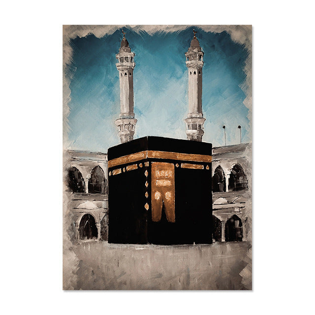 Art Abstract Arabic Mosque Holy Place Decorative Mural