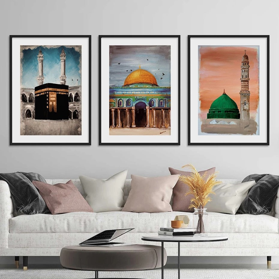 Art Abstract Arabic Mosque Holy Place Decorative Mural
