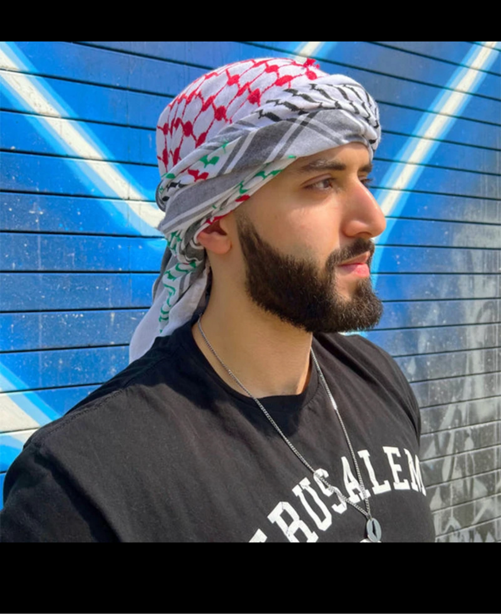 Keffiyeh Jacquard Square Scarf