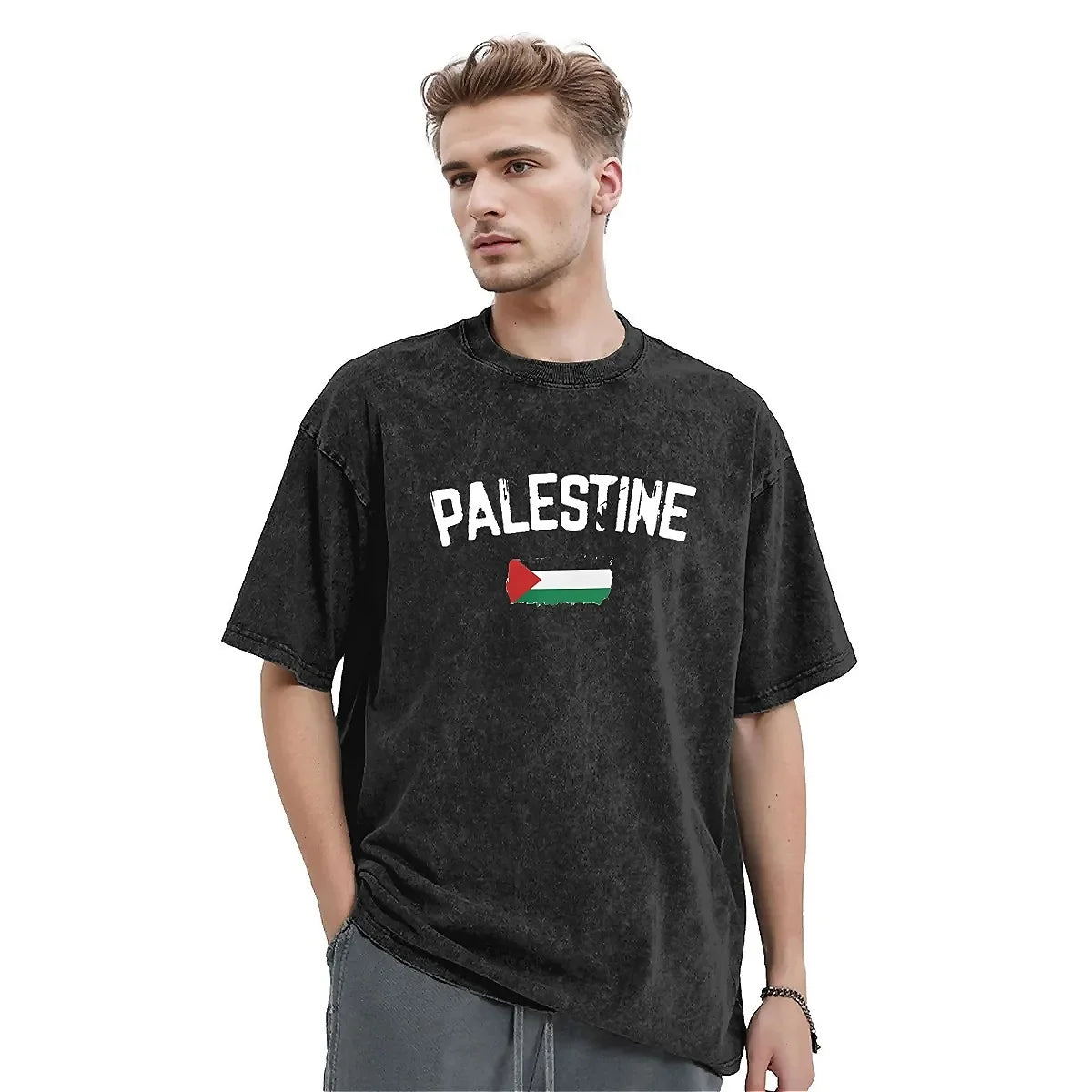 Palestine Flag Oversized T-Shirt