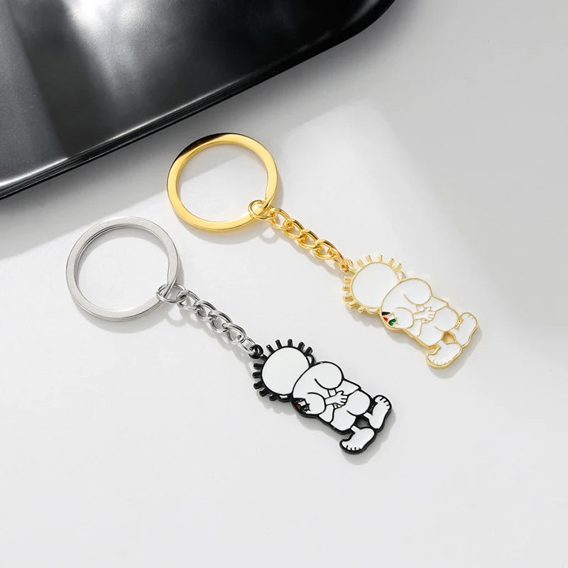 Handala Boy Stainless Steel Keychain