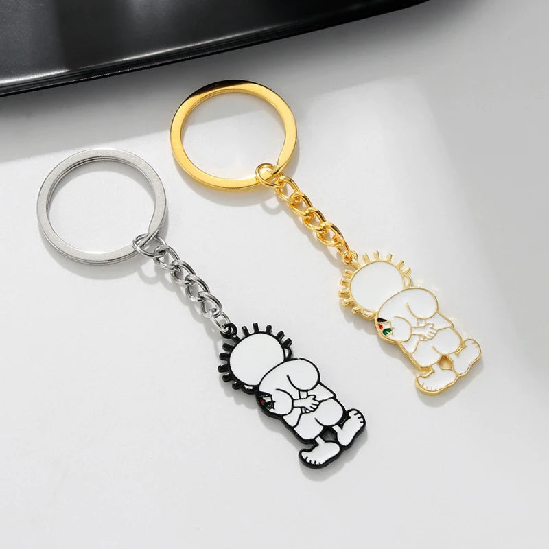 Handala Boy Stainless Steel Keychain