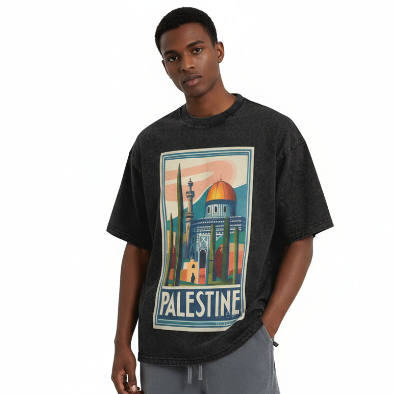 Vintage Palestine Jerusalem Washed T-Shirt