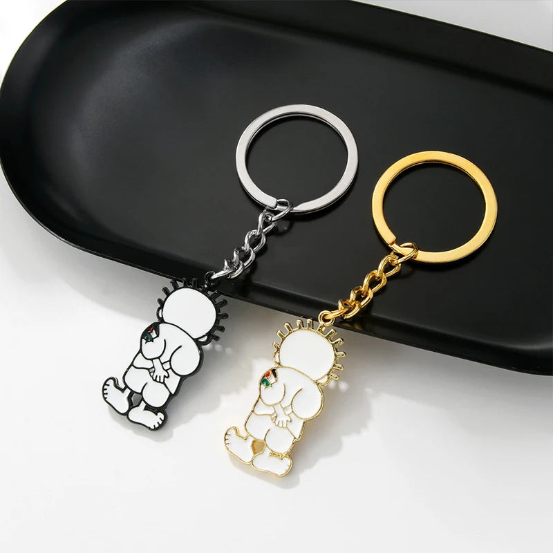 Handala Boy Stainless Steel Keychain