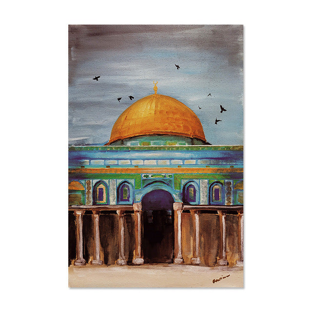 Art Abstract Arabic Mosque Holy Place Decorative Mural